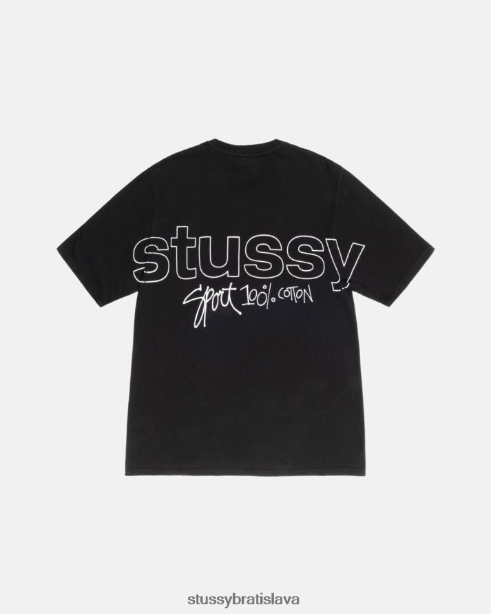 odpaliska čierna unisex STUSSY Športové 100 pigmentované tričko V6222Z34