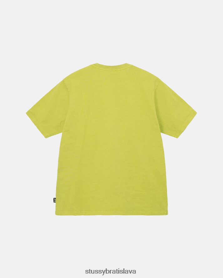 odpaliska žltá unisex STUSSY ťažká váha pigmentom farbená posádka V6222Z75