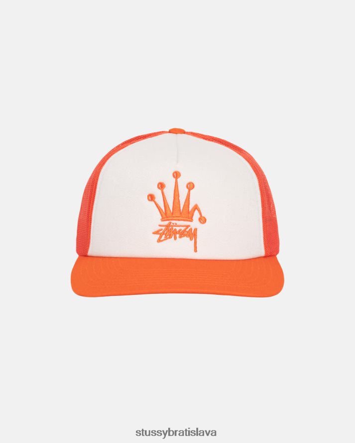 pokrývky hlavy oranžová unisex STUSSY korunový sklad trucker cap V6222Z370