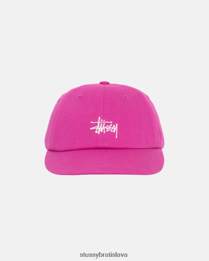 pokrývky hlavy purpurová unisex STUSSY základné akcie low pro cap V6222Z387