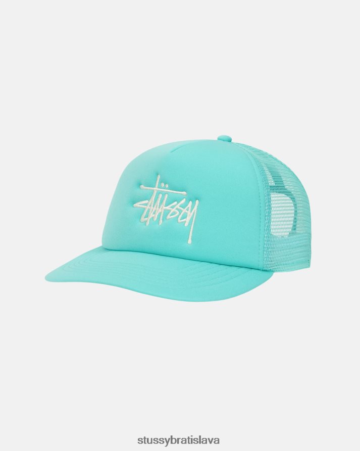 pokrývky hlavy tyrkysová unisex STUSSY veľká základná kamiónová čiapka V6222Z376