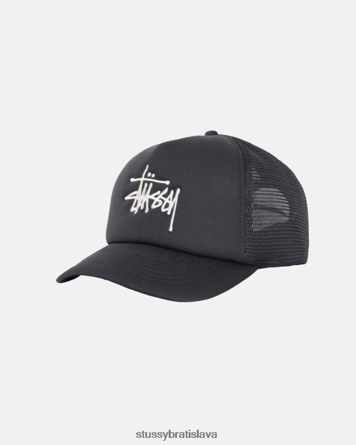 pokrývky hlavy čierna unisex STUSSY veľká základná kamiónová čiapka V6222Z373