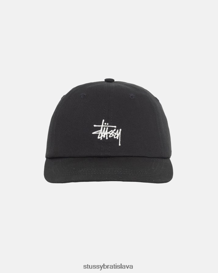 pokrývky hlavy čierna unisex STUSSY základné akcie low pro cap V6222Z384