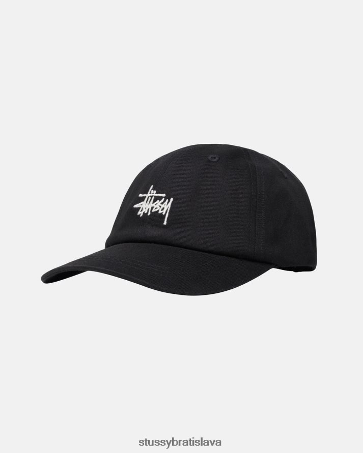 pokrývky hlavy čierna unisex STUSSY základné akcie low pro cap V6222Z384