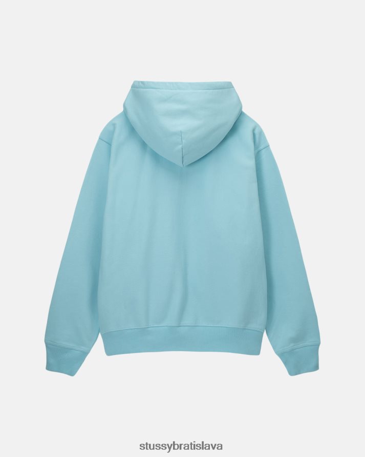 potí sa Modrá unisex STUSSY Mikina na zips s akciovým logom V6222Z147