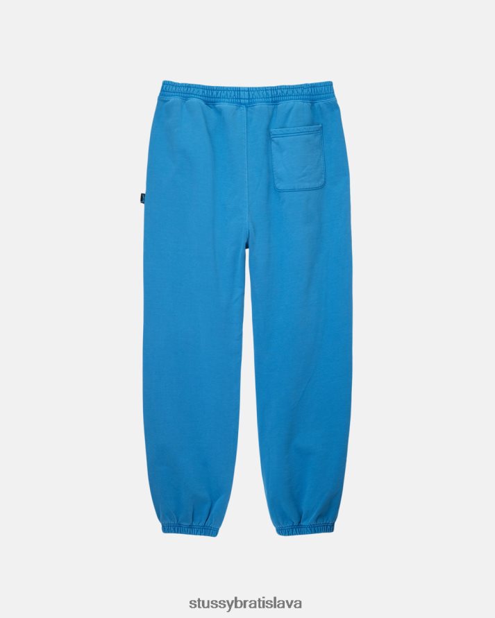 potí sa Modrá unisex STUSSY Pigmentom zafarbené fleecové nohavice V6222Z221