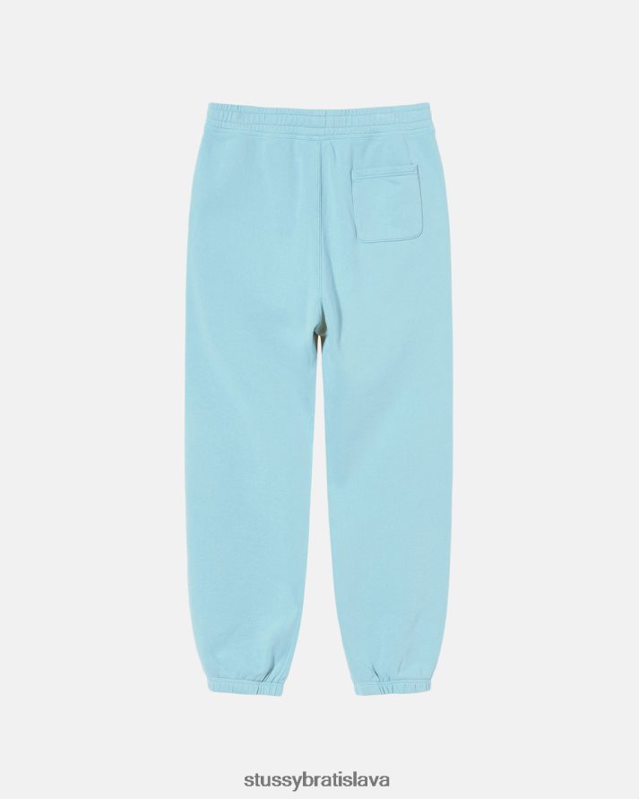 potí sa Modrá unisex STUSSY prefarbené tepláky s logom akcií V6222Z149