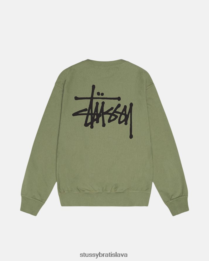 potí sa artičoka unisex STUSSY základný pigment zafarbený osádka V6222Z186