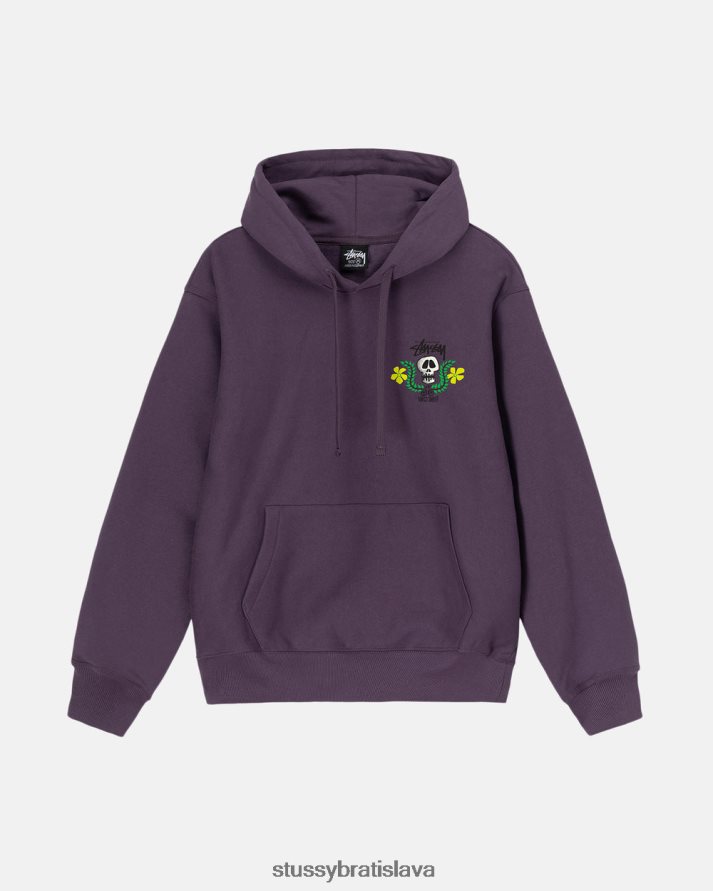 potí sa hrozno unisex STUSSY mikina s kapucňou lebky V6222Z179