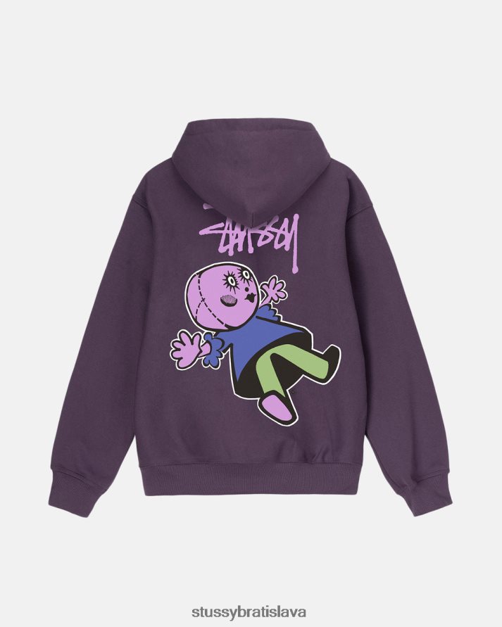 potí sa hrozno unisex STUSSY mikina s kapucňou na zips V6222Z171