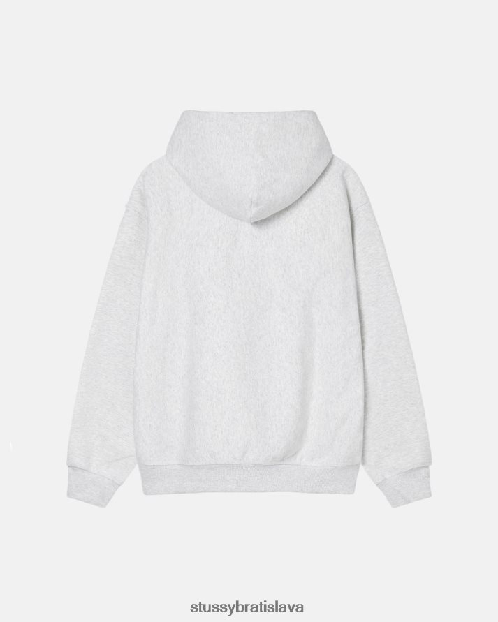 potí sa jaseňový vres unisex STUSSY mikina s nášivkou akciového loga V6222Z205