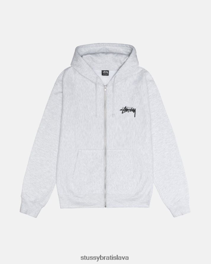 potí sa jaseňový vres unisex STUSSY mikina s rozbitým zipsom V6222Z173