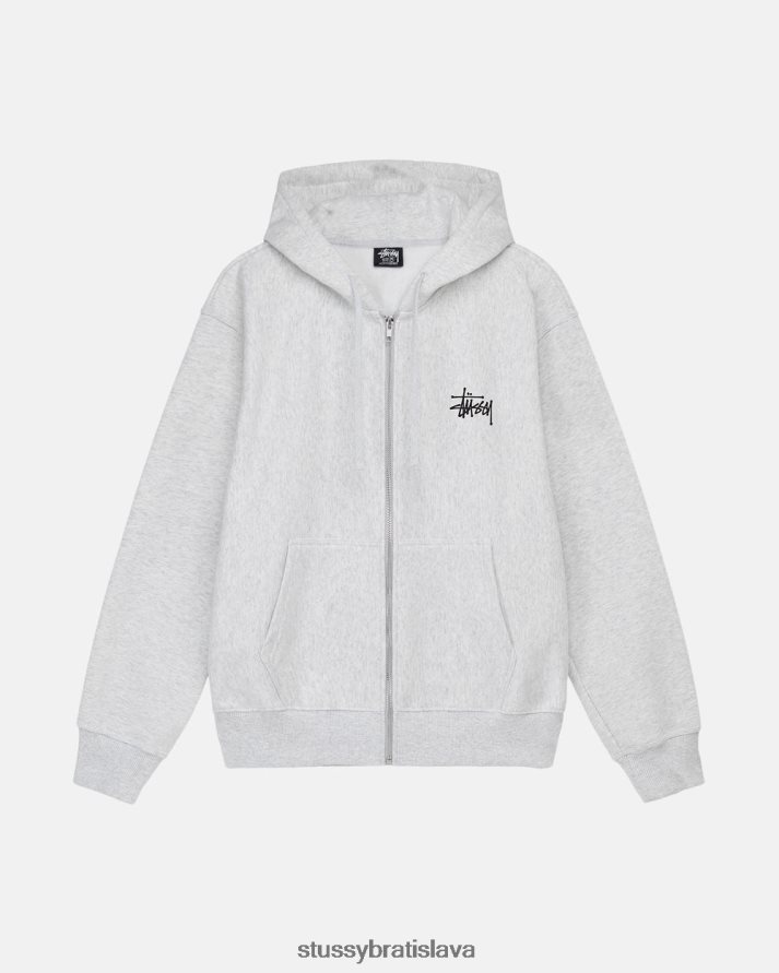 potí sa jaseňový vres unisex STUSSY základná mikina na zips V6222Z202