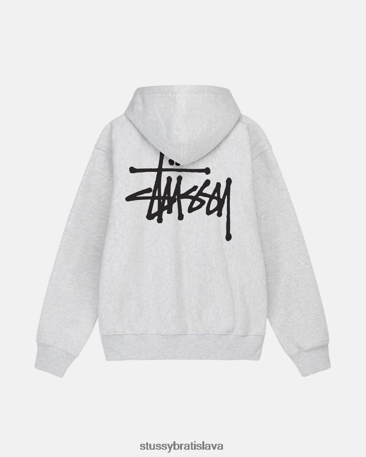 potí sa jaseňový vres unisex STUSSY základná mikina na zips V6222Z202