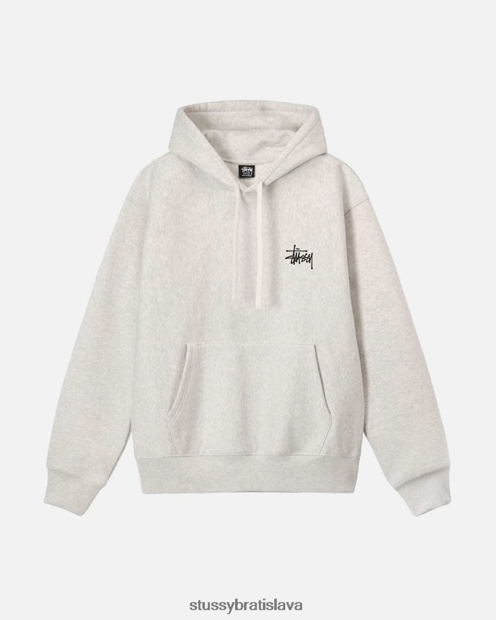 potí sa jaseňový vres unisex STUSSY základná mikina s kapucňou V6222Z198