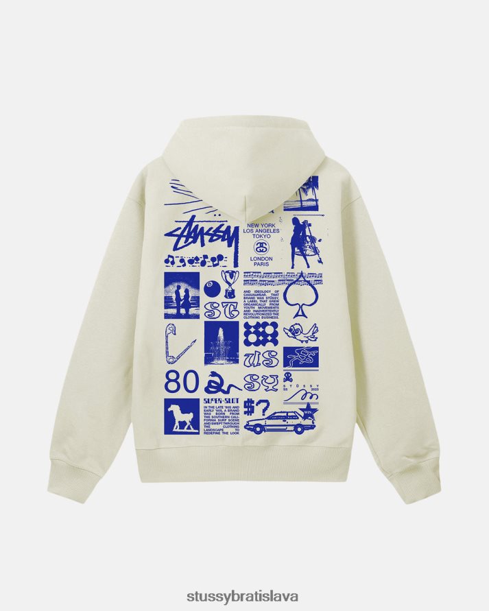 potí sa kameň unisex STUSSY mikina na zips sara V6222Z167