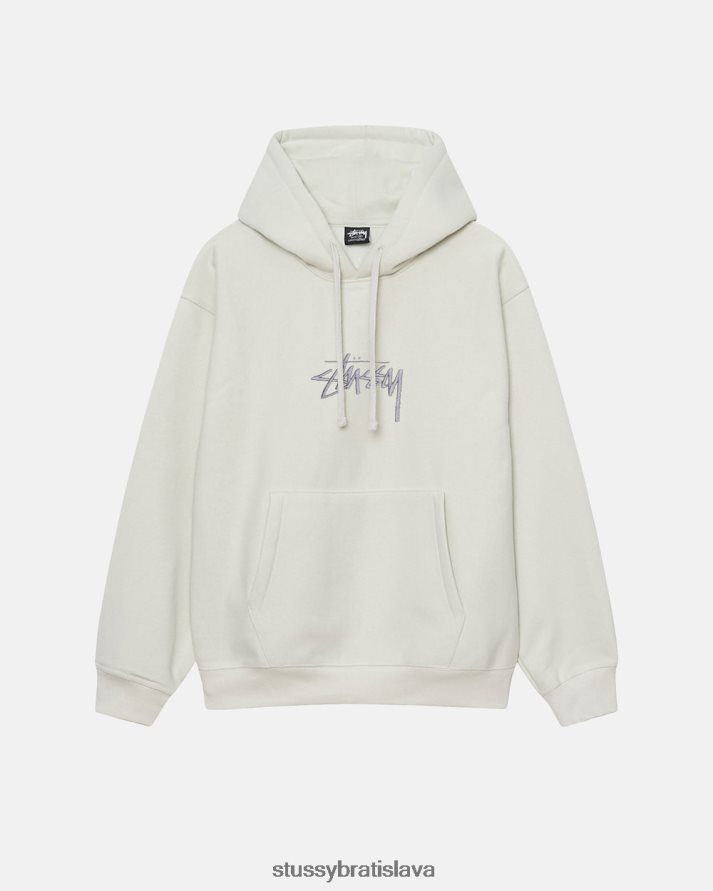 potí sa kameň unisex STUSSY mikina s nášivkou akciového loga V6222Z206