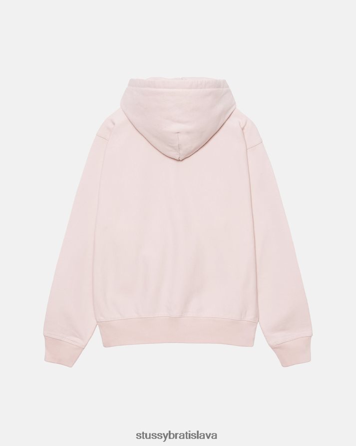 potí sa lt Ružová unisex STUSSY Mikina na zips s akciovým logom V6222Z127