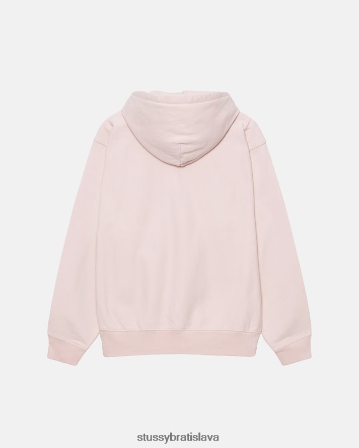 potí sa lt Ružová unisex STUSSY prefarbená mikina s logom V6222Z126