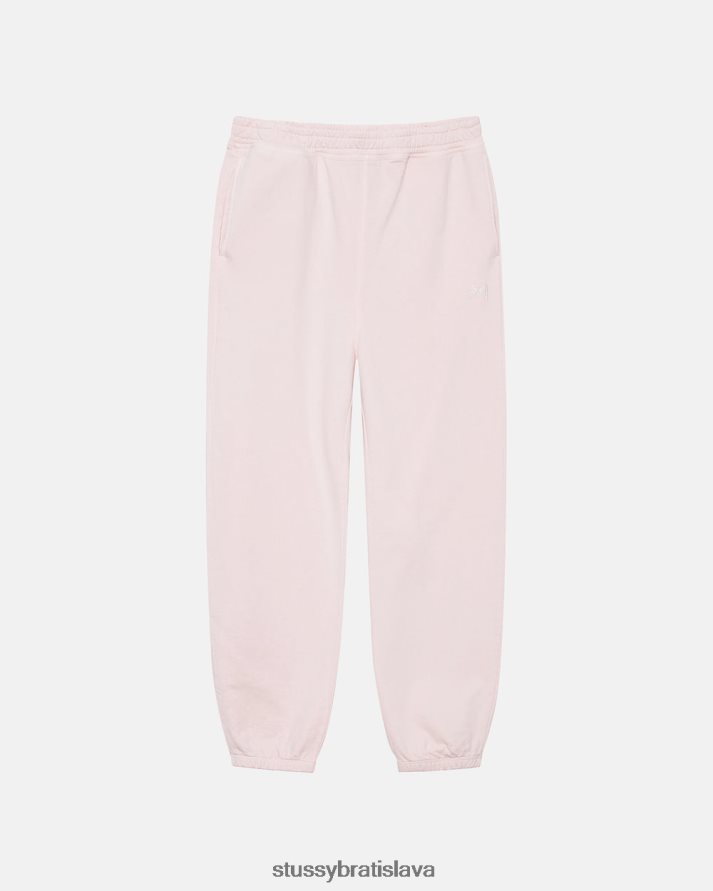 potí sa lt Ružová unisex STUSSY prefarbené tepláky s logom akcií V6222Z130