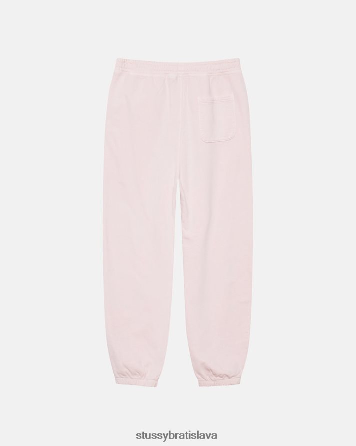 potí sa lt Ružová unisex STUSSY prefarbené tepláky s logom akcií V6222Z130