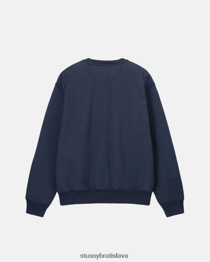 potí sa námorníctvo unisex STUSSY prefarbený sklad logo crew V6222Z142