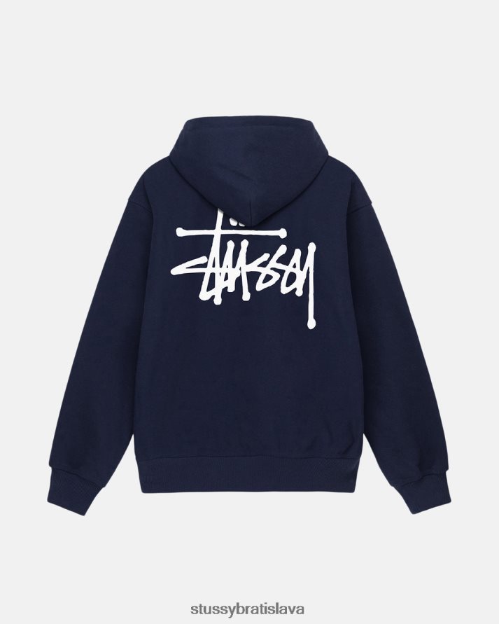 potí sa námorníctvo unisex STUSSY základná mikina na zips V6222Z203