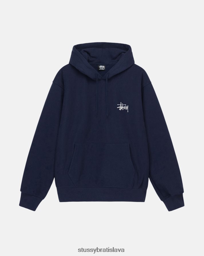 potí sa námorníctvo unisex STUSSY základná mikina s kapucňou V6222Z197