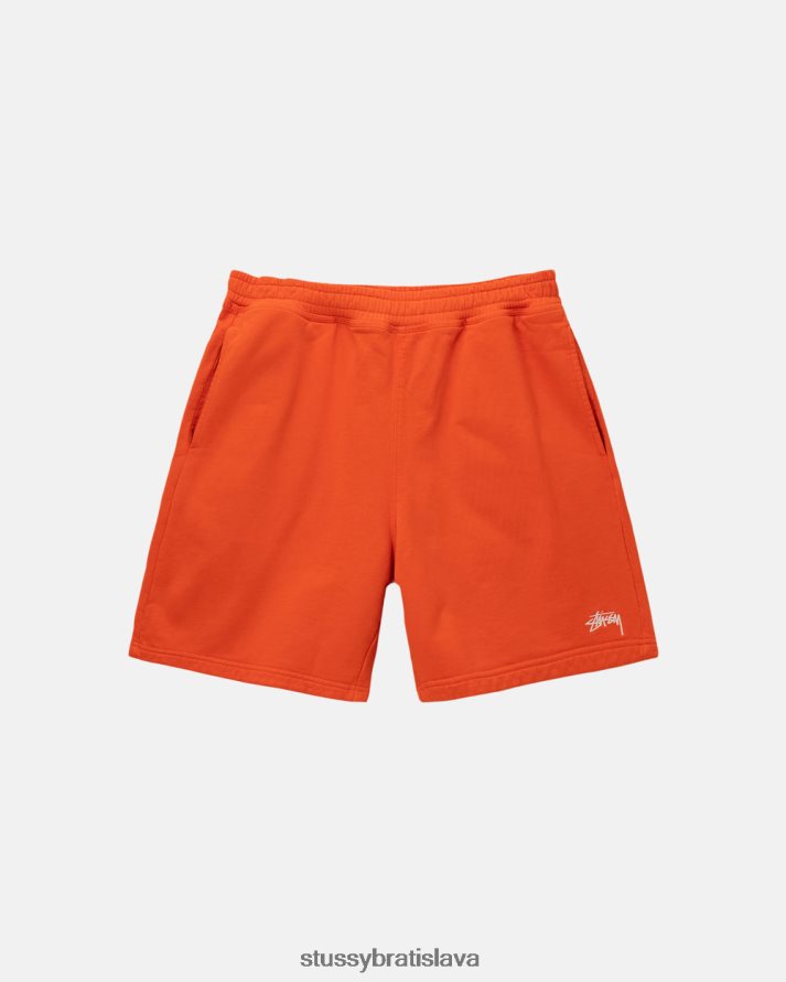 potí sa oranžová unisex STUSSY overdyed stock logo pot short V6222Z154