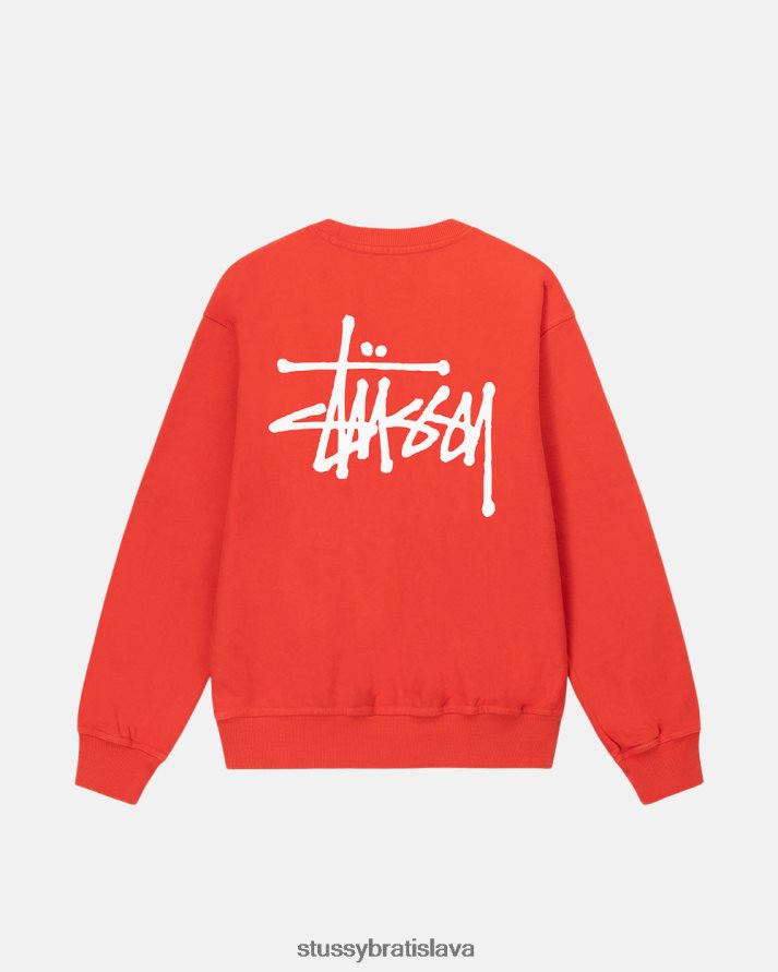 potí sa paradajka unisex STUSSY základný pigment zafarbený osádka V6222Z187