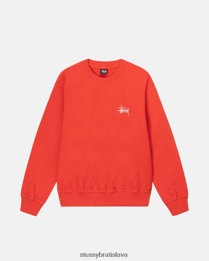 potí sa paradajka unisex STUSSY základný pigment zafarbený osádka V6222Z187