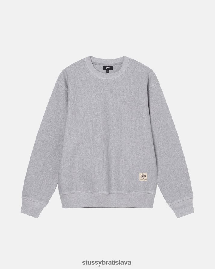 potí sa sivý vres unisex STUSSY kontrastný steh štítok posádka V6222Z215