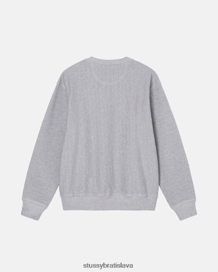 potí sa sivý vres unisex STUSSY kontrastný steh štítok posádka V6222Z215