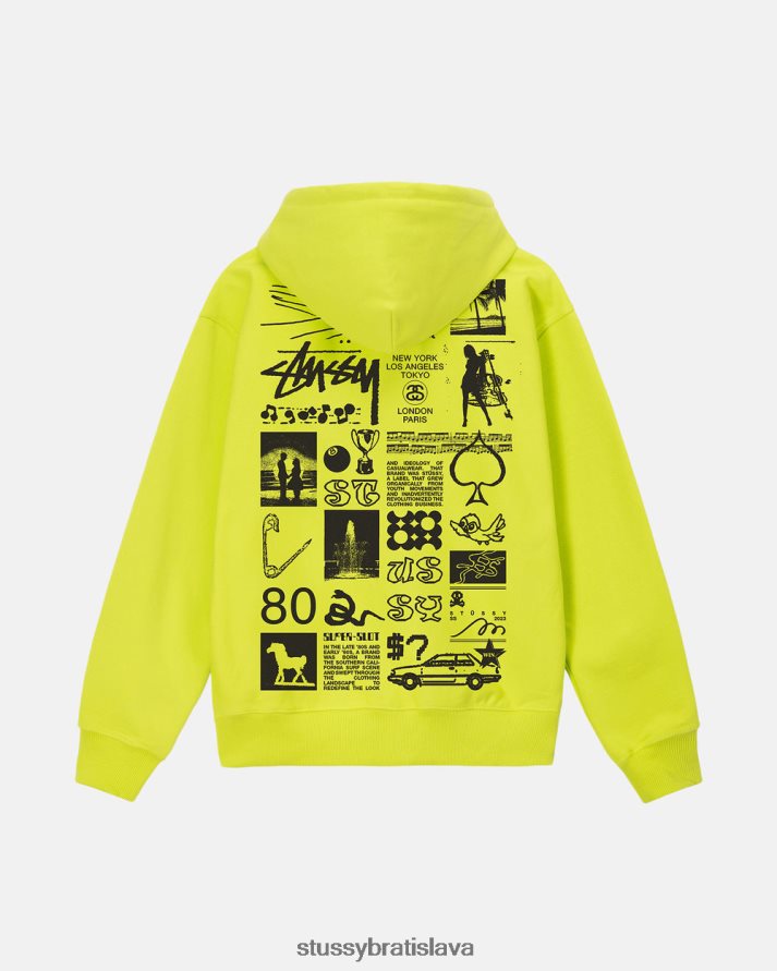 potí sa vápno unisex STUSSY mikina na zips sara V6222Z168