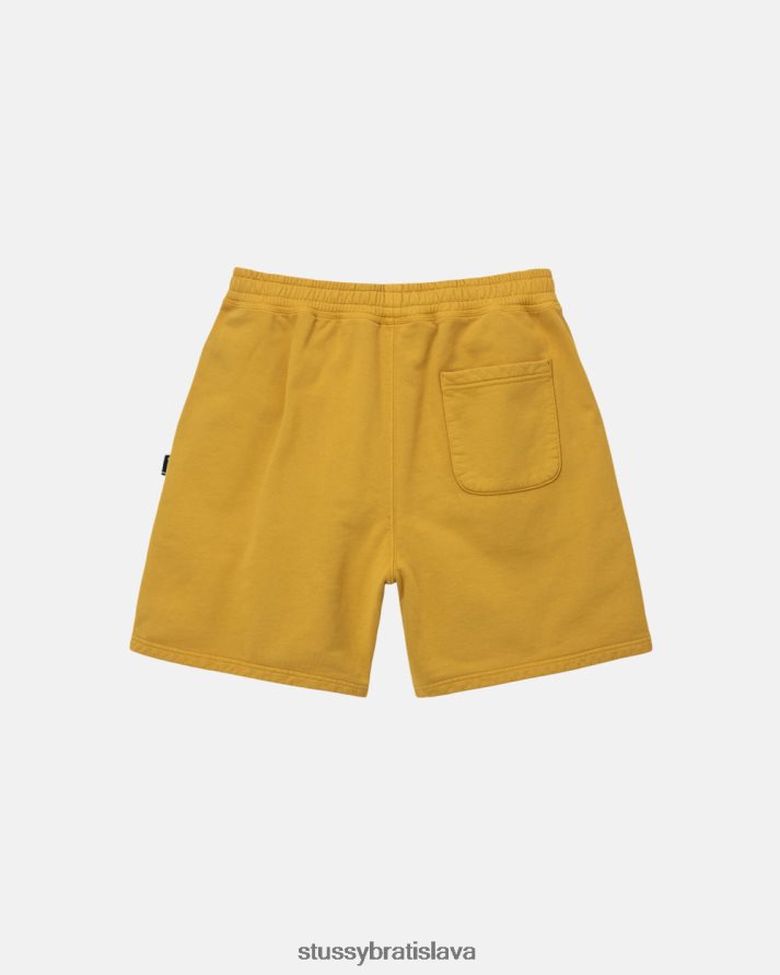 potí sa zlato unisex STUSSY pigmentom farbené rúno krátke V6222Z228