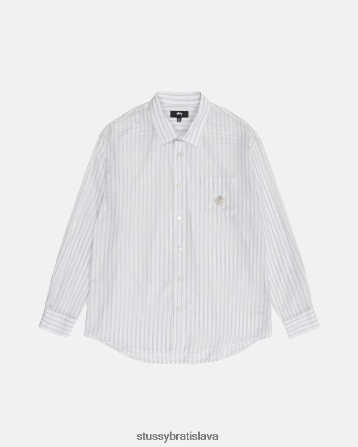 top a košele biely unisex STUSSY ľahká klasická košeľa V6222Z517