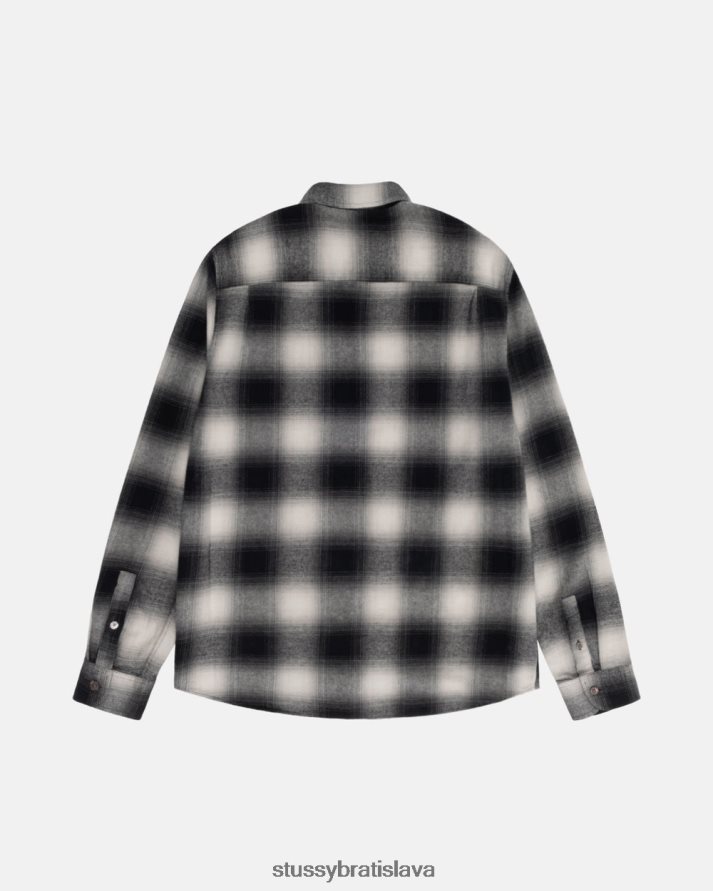 top a košele drevené uhlie unisex STUSSY kockovaná košeľa V6222Z520