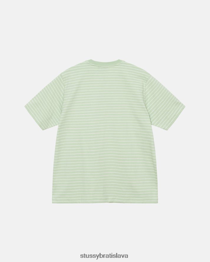 top a košele zelená unisex STUSSY špendlík pruhovaný ss crew V6222Z495