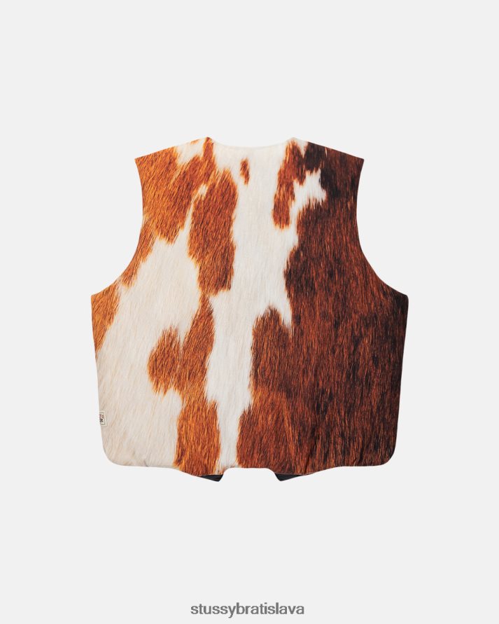 vrchné oblečenie hovädzia koža unisex STUSSY obojstranná prešívaná vesta V6222Z352
