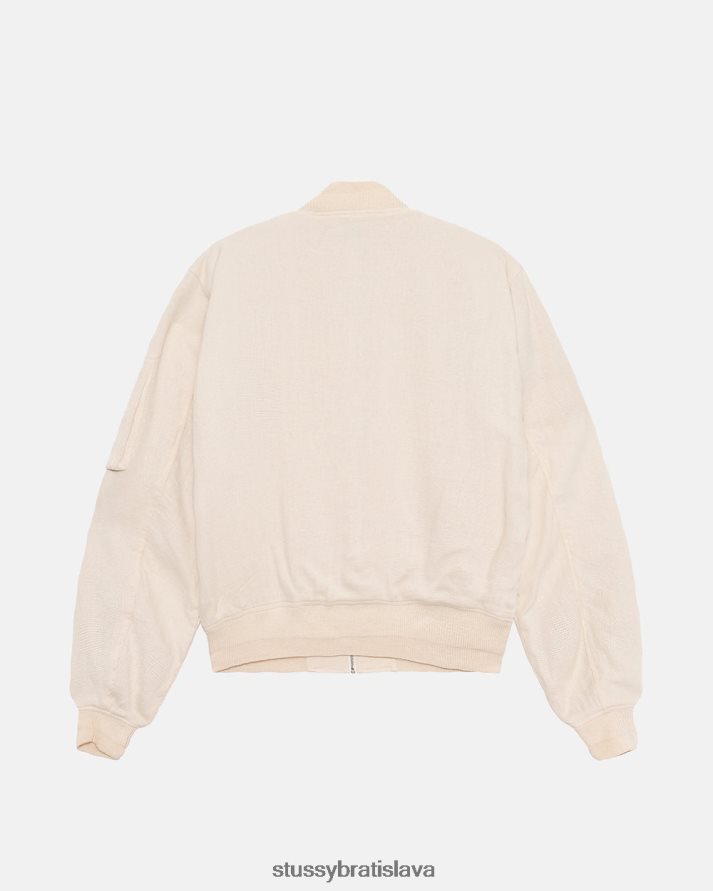 vrchné oblečenie prirodzené unisex STUSSY ľanový plážový bombardér V6222Z356