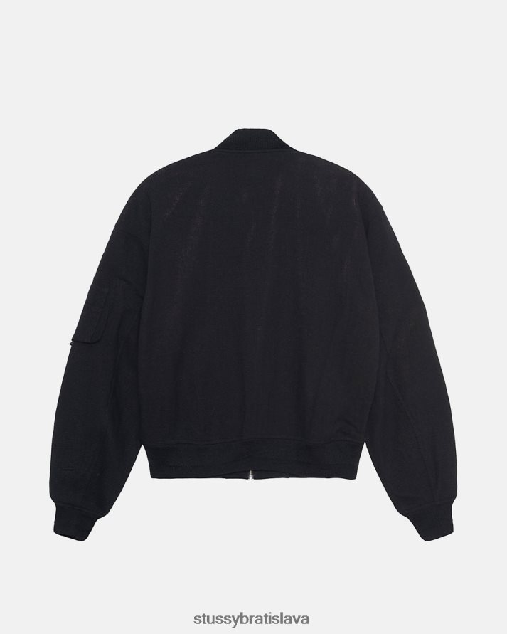 vrchné oblečenie čierna unisex STUSSY ľanový plážový bombardér V6222Z355