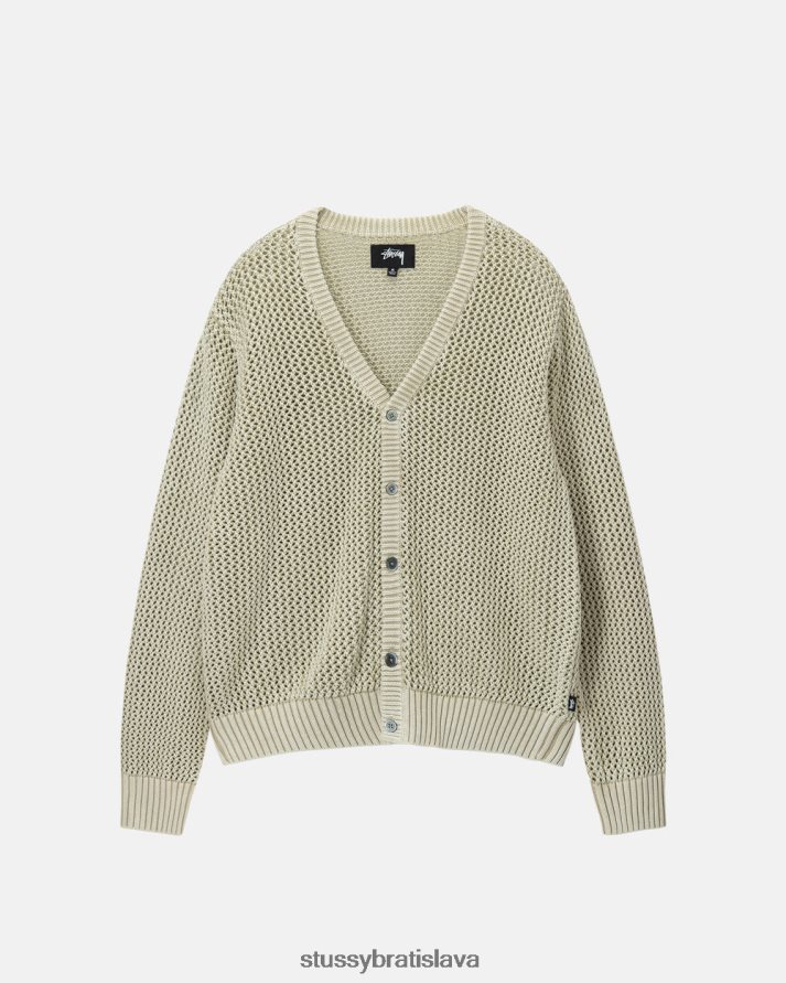 úplety prirodzené unisex STUSSY kardigan s voľným rozchodom V6222Z257