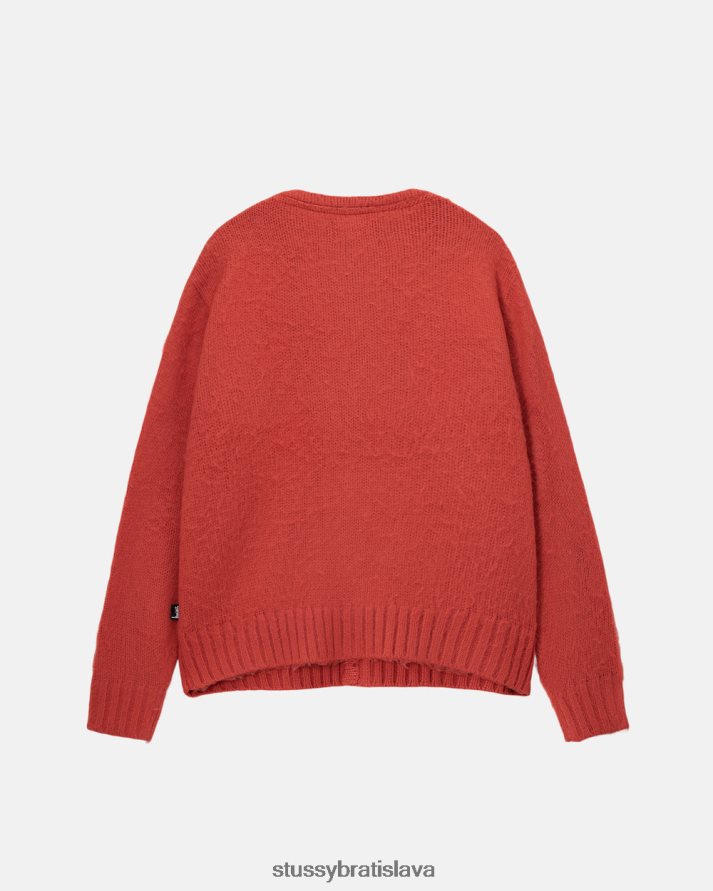 úplety červená unisex STUSSY česaný kardigan V6222Z262