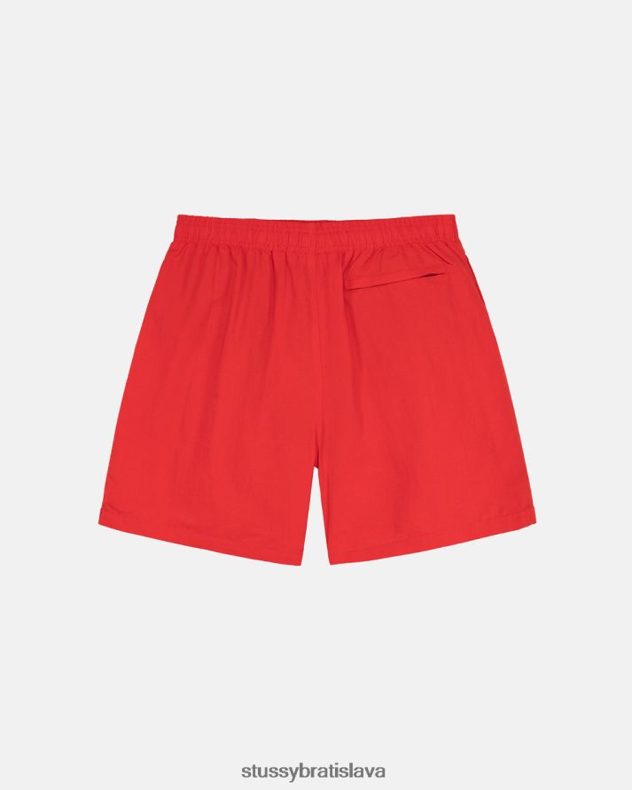 šortky britská červená unisex STUSSY zásoby vody nedostatok V6222Z115