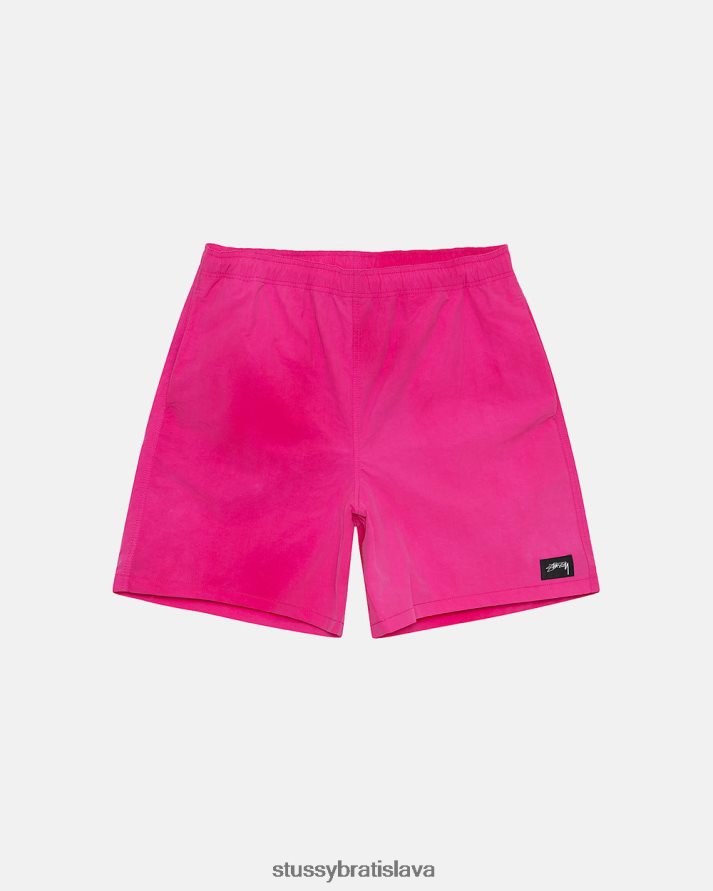 šortky fuchsiová unisex STUSSY vlnový dye nylon krátky V6222Z299