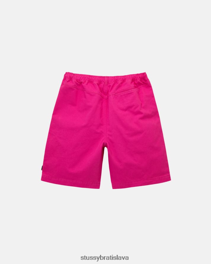 šortky horká ružová unisex STUSSY česaná pláž krátka V6222Z286