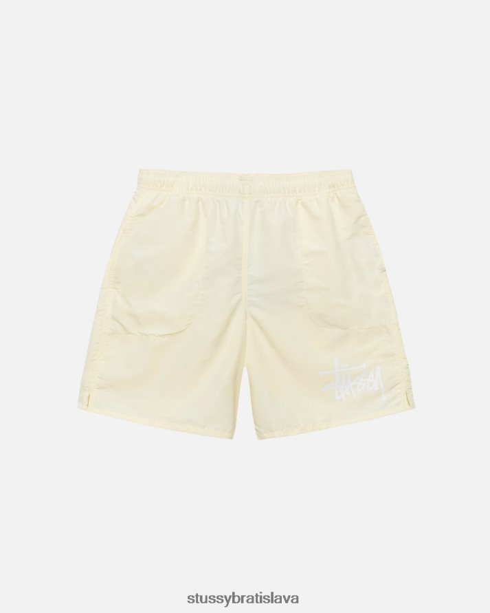 šortky krém unisex STUSSY veľká základná voda krátka V6222Z108
