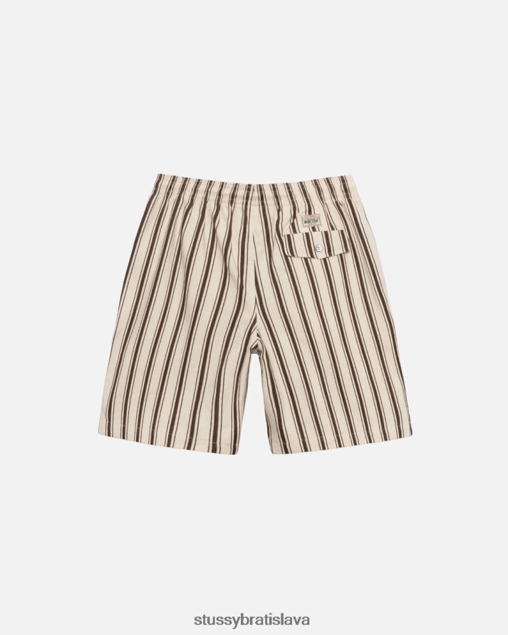 šortky prúžok z prírodného plátna unisex STUSSY náš starý dielenský obchod laguna short V6222Z266
