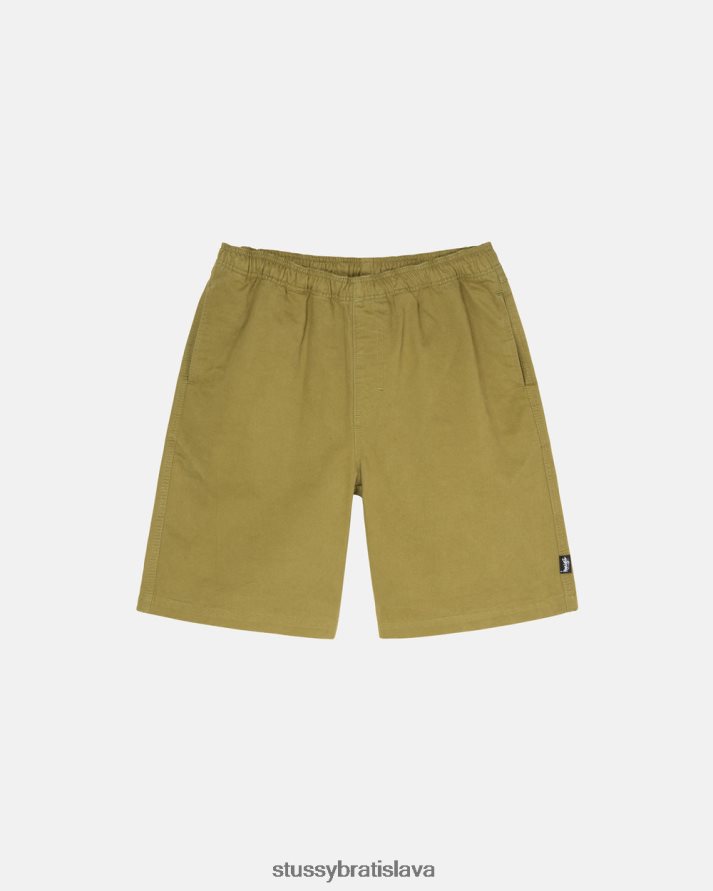 šortky svetlá oliva unisex STUSSY česaná pláž krátka V6222Z285