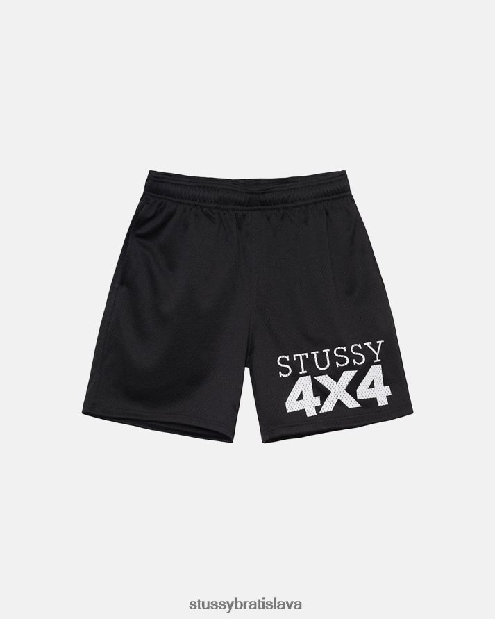 šortky čierna unisex STUSSY 4x4 oka krátka V6222Z301